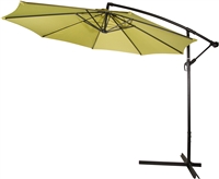 10' Deluxe Polyester Light Green Offset Patio Umbrella by Trademark Innovations