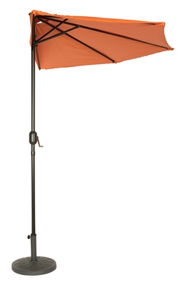 9' Patio Half Umbrella by Trademark Innovations (Orange)