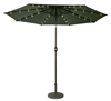 9' Deluxe Solar Powered LED Lighted Patio Umbrella by Trademark Innovations (Green)