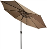 9' Deluxe Solar Powered LED Lighted Patio Umbrella by Trademark Innovations (Tan)