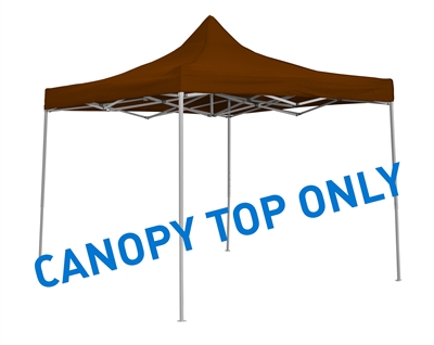 10' x 10' Square Replacement Canopy Gazebo Top Assorted Colors By Trademark Innovations (Brown)
