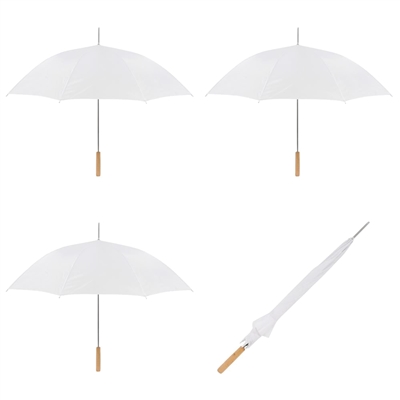60" White Umbrella Wedding Umbrella Auto Open 3 Pack