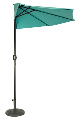 9' Patio Half Umbrella by Trademark Innovations (Teal)