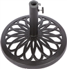 Cast Iron Umbrella Base 17.7 Inch Diameter by Trademark Innovations (Black)