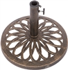 Cast Iron Umbrella Base 17.7 Inch Diameter by Trademark Innovations (Bronze)