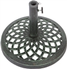 Cast Iron Umbrella Base 17.7 Inch Diameter by Trademark Innovations (Green)