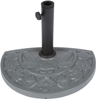 Umbrella Half Base For Half Umbrella Sturdy Resin By Trademark Innovations (Gray) (Gray)