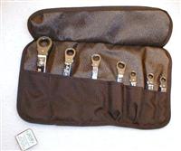 Ls-7, 7-Pocket Black Tool Roll Up With Flap 15X8