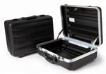 9201-B, 6 In. Black & Aluminum Horizontal Ribbed Tool Case-Reg 18.0x13.25x6.75