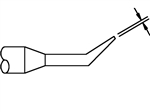 1/64 Conical, Sharp, Bent 30 Degrees, Extended TD-100 Soldering tip 