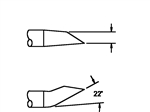 Angled Miniwave, 3.3mm TD-100 Soldering tip 