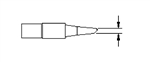 Angled Chisel 1.33mm TD-100 Soldering tip