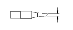 Angled Chisel 1.33mm TD-100 Soldering tip