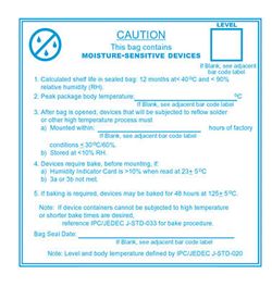 SCS Moisture Warning Label, 4 in. x 4 in., 100 per roll