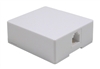 Surface Mount Wall Jack (Single) White 6P/4C