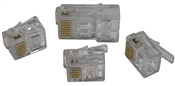 Modular Telephone Plugs (for solid round cable) 6P/6C