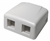 Double Surface Mount Box White