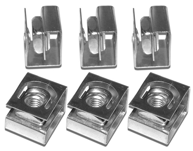25 Pack 10-32 Zinc Plated Clip Nuts