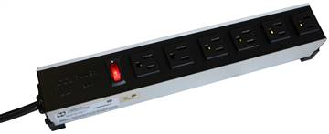 4 Outlet Heavy Duty Power Strip - 6ft Cord, 5-15P Plug, 5-15R Receptacles, Light Only