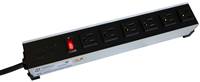 6 Rotated Outlet Heavy Duty Power Strip - 6ft Cord, 5-15P Plug, 5-15R Receptacles, Light Only