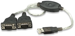 USB to Serial Converter Connects Two Serial Devices To A USB Port