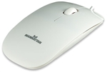 Silhouette Optical Mouse USB, Three Buttons with Scroll Wheel, 1000 dpi, white