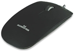 Silhouette Optical Mouse USB, Three Buttons with Scroll Wheel, 1000 dpi, Black