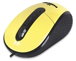 RightTrack Mouse USB, Adjustable Three-Level Resolution, Six Buttons with Scroll Wheel, Yellow