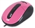 RightTrack Mouse USB, Adjustable Three-Level Resolution, Six Buttons with Scroll Wheel, Pink