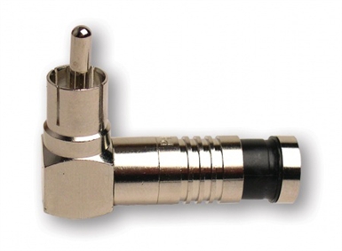 RCA-Type Rt. Angle Nickel SealSmart Coaxial Compression Connectors