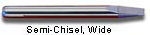 Soldering Tip, 1/8" diameter x 2 1/4" long, Semi-Chisel, Point Size 1/16" x 1/32"