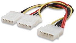 Power Y Cable 5.25"" M to dual 5.25"" F, 20 cm (8 in.)