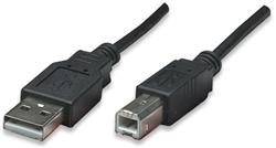 Hi-Speed USB Device Cable A Male / B Male, 4.5 m (15 ft.), Black