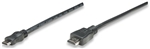 High Speed HDMI Cable Mini HDMI Male to HDMI Male, Shielded, Black, 5 m (16.5 ft.)