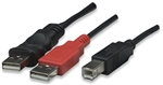 Hi-Speed USB Device Cable (2) A Male / (1) B Male, 1 m (3.3 ft.), Black