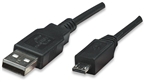 Hi-Speed USB Device Cable A Male / Micro-A Male, 1 m (3 ft.), Black