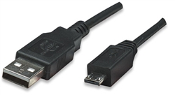 Hi-Speed USB Device Cable A Male / Micro-A Male, 1.8 m (6 ft.), Black