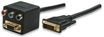 Video Splitter Cable DVI-I Dual Link Male to VGA Female / RCA Female