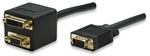Video Splitter Cable VGA Male to VGA Female / DVI-I Female