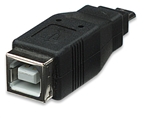 Hi-Speed USB Adapter B Female / Micro-B Male, Black