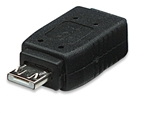 Hi-Speed USB Adapter Micro-A Male / Micro-AB Female, Black
