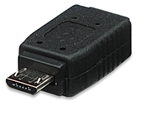 Hi-Speed USB Adapter Micro-B Male / Micro-AB Female, Black