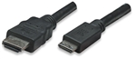 High Speed HDMI Cable Mini HDMI Male to HDMI Male, Shielded, Black, 1 m (3.3 ft.)