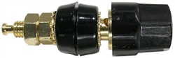 Large Binding Post Black Gold plated. 15A @ 125V AC.