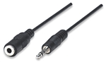 Stereo Audio Cable 3.5 mm Stereo Male to Female, 1.8 m (6 ft.)