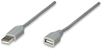 Full-Speed USB Extension Cable A Male / A Female, 3 m (10 ft.), Grey