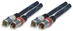 Composite Audio Cable Dual-Cinch RCA to Dual-Cinch RCA, Blue, 1.5 m (5 ft.)
