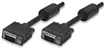 SVGA Monitor Cable HD15 Male / HD15 Male with Ferrite Cores, 10 m (30 ft.), Black