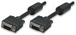 SVGA Monitor Cable HD15 Male / HD15 Male with Ferrite Cores, 4.5 m (15 ft.), Black