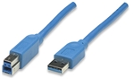 SuperSpeed USB Device Cable A Male / B Male, 3 m, Blue
